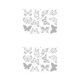thumbnail image 3 of Cateissary Pegatinas de pájaros para ventana, película electrostática extraíble, calcomanías de vidrio de vinilo autoadhesivas, buen diseño mate, MariposasA1A2 2piezas Cateissary CBP353380, 3 of 6