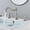 SLT3PC1-N, variant on Basin Faucet 3 Pcs Set Black Brass Dual Handle Bathroom Sink Faucet Hot and Cold Water Tap 3 Hole Bath Mixer Tap
