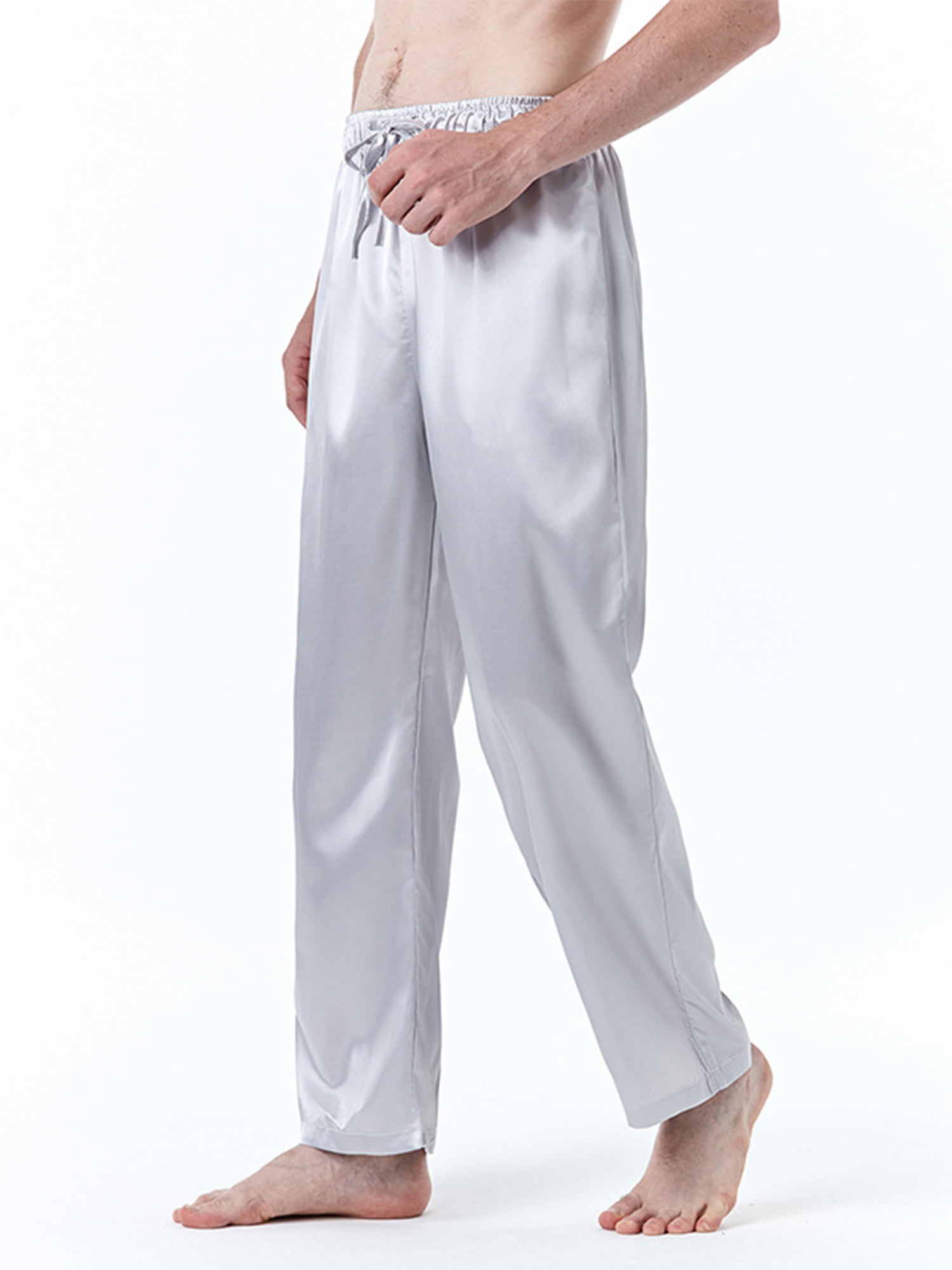 Glonme Mens Pajama Pants Solid Color Sleepwear Straight Leg