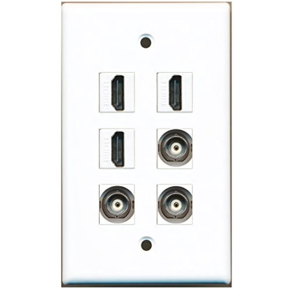 RiteAV - 3 HDMI 3 Port BNC Wall Plate