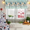 thumbnail image 5 of 2 Pack Valances for Window, Beach Coastal Teal Short Curtains for Kitchen Bedroom Living Room, Nautical Shell Starfish Coral Summer Rod Pocket Small Window Treatment Valance Drapes 42 x 12 Inch, 5 of 8