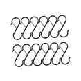 thumbnail image 1 of jifeng 12 Pieces Metal S Hooks 3.6 inch Kitchen Pot Rack Hooks Hats Kitchen Utensil Black, 1 of 9