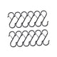 thumbnail image 1 of Ganchos en forma de S de Metal para colgar, 12 Uds., 3,6 pulgadas, resistentes al óxido, multiusos con hebilla, ganchos para armario, perchas, sombrer Negro, 1 of 9
