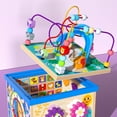 thumbnail image 4 of Wooden Multi-Activity Learning Box for Kids Ages 4-6: Portable 24*22*23.5cm Educational Toy with Bead Maze, Matching Games & Skill-Building Features – Durable, Colorful, and Perfect for Travel,, 4 of 6