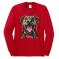 thumbnail image 3 of My Favorite Breed is The One In Need | Colorful Labrador Dog | Dean Russo Art Animal Lover Mens Long Sleeve Shirt, Red, 3XL, 3 of 5