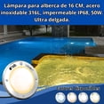 thumbnail image 5 of 1 Lámpara LED Sumergible Para Alberca de nicho o sobreponer ADS SPA 50W 16CM Blanco Con Transformador, 5 of 5