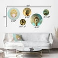 thumbnail image 4 of Designart "Golden Queen Of Consciousness I" Modern Woman Metal Wall Art Set of 5 Piece, 4 of 5