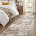 thumbnail image 3 of Alfombra Runner Jessibou, lavable para pasillo, 80 x 240 cm, color marrón dorado, 3 of 8