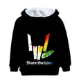 thumbnail image 3 of Share the Love Girls' Hoodie Boys' Pure Cotton Double Layer Plush Thickened Non Inverted Zipper cardigan Cotton Jacket, Suitable for Children Aged 5-12, 3 of 3