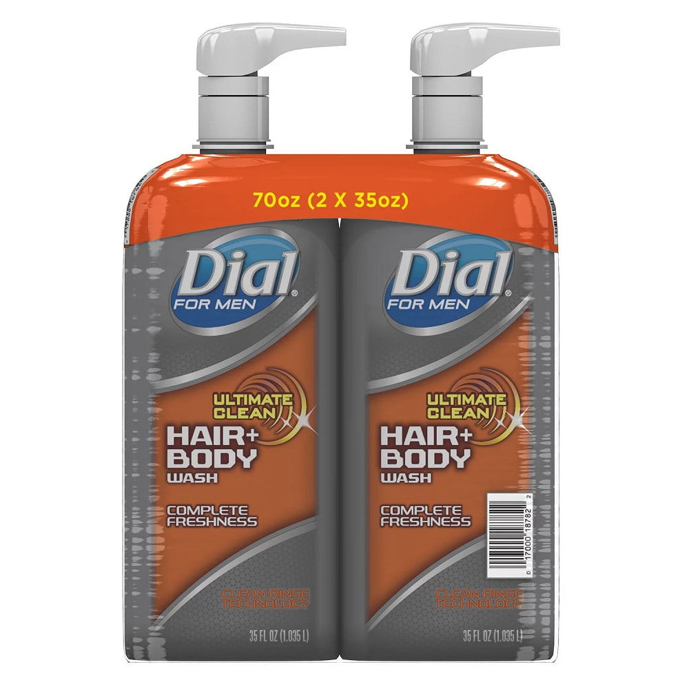 Pack of 2 Dial for Men Ultimate Clean Hair + Body Wash Ultimate Clean