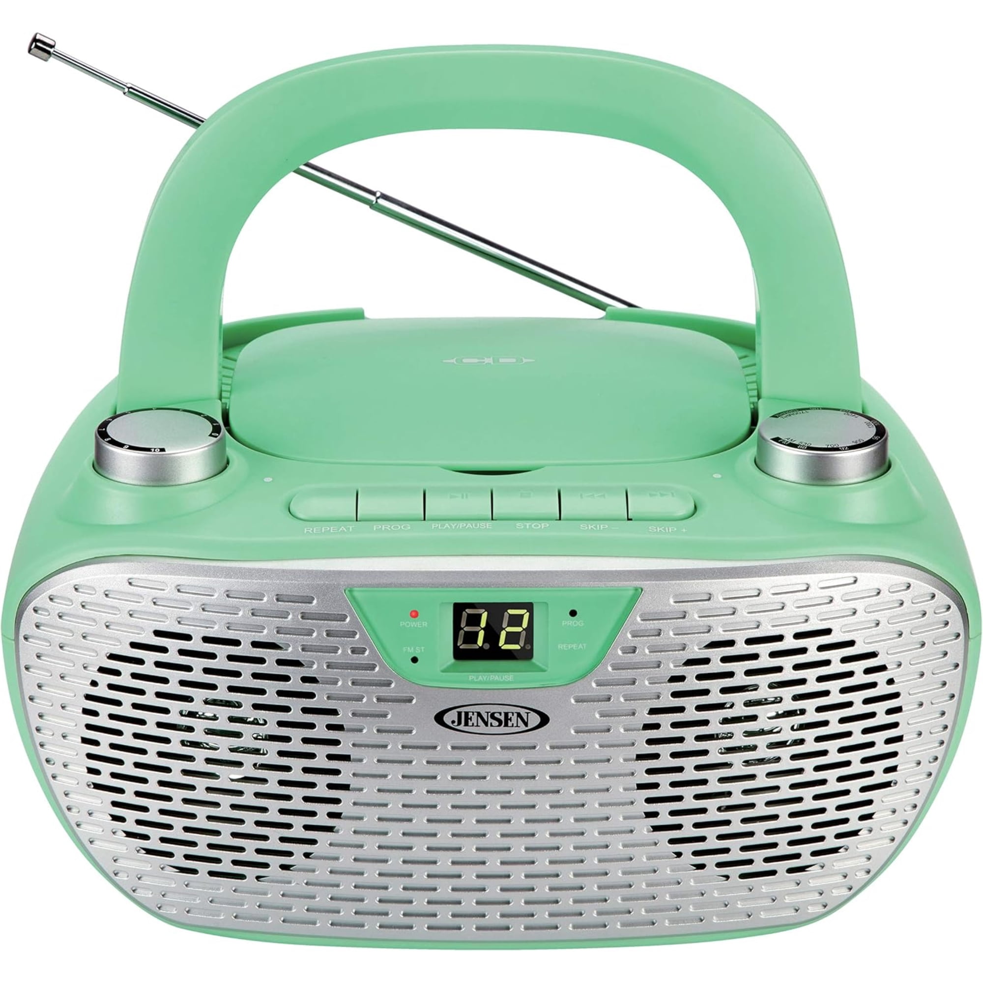 Jensen CD485GR Portable Stereo Compact Disc Player With Am/Fm Stereo Radio (Green)
