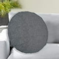 thumbnail image 7 of Round Pillow/Cushion Slip Cover 600 D Waterproof - 100% UV & Weather Resistant Outdoor Pillow Covers (32" Dia x 5" H, Fab Grey), 7 of 7