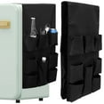 thumbnail image 2 of Mini Fridge Organizer 600D Oxford Double Side Caddy Organizer with 12 Pockets 53.9 ×12.8 Inches Dorm Office Over the Fridge Caddy Organizer Machine Washable Flatware Storage Organizer fo, 2 of 10