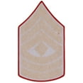 thumbnail image 5 of United States Marine Corps USMC Chevron Gold Embroidered on Red 1st Sergeant Sew On, 5 of 6