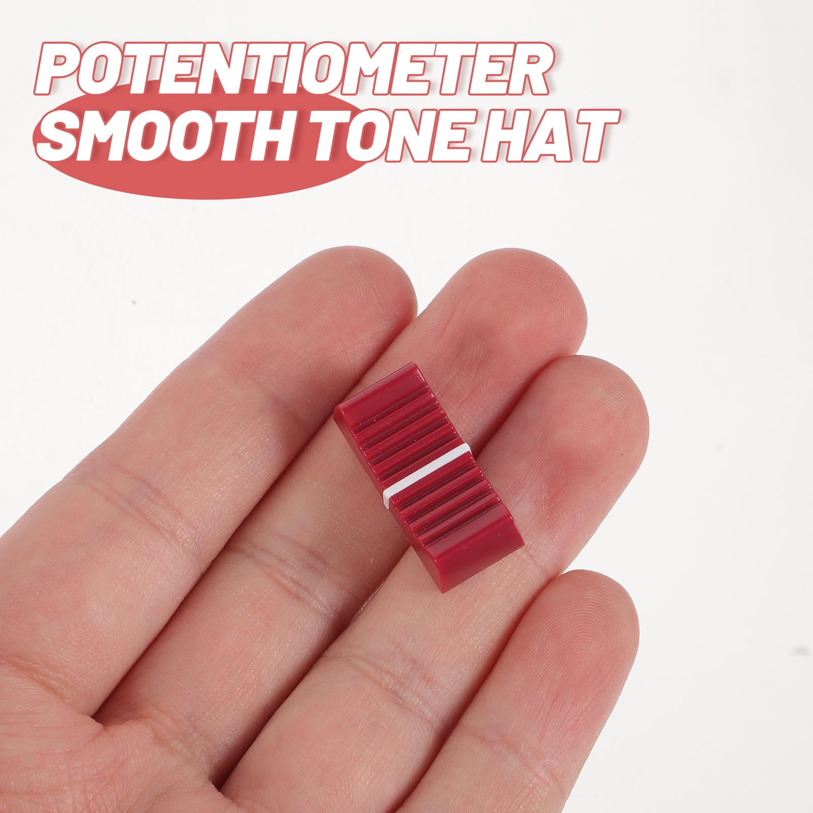 WORGEOUS 24-Pack Flat Push Straight Slide Potentiometer Knobs Replacement Caps for Potentiometer Shafts