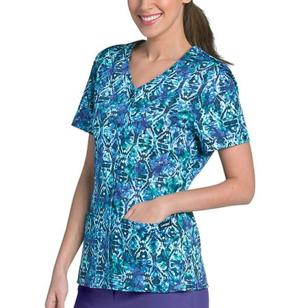 Landau Snap Front Tunic Scrub Top