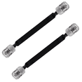 thumbnail image 1 of Paquete de 2 Cables Coaxiales de 40 cm para Pasar A Través de Ventanas y Puertas, Cable Plano, SO239 UHF Hembra A UHF Hembra, 50 Ohmios, 1 of 6