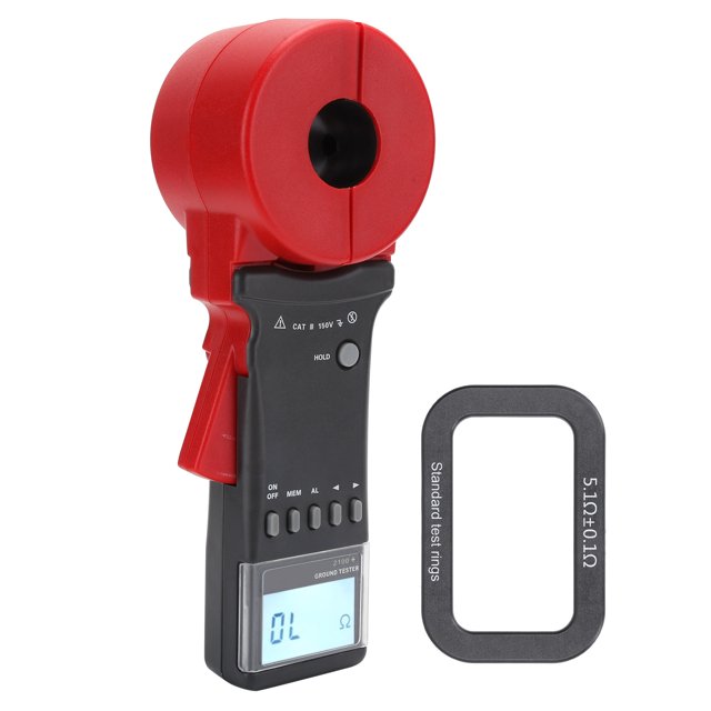 Medidor De Resistencia A Tierra ANGGREK Pinza Amperimétrica 0,01-1200 Ohmios Digital ETCR2100 LCD