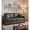 Olive Green + Wood+Fabric + Foam, variant on This 69-inch two-seater sofa features a Foil fabric and comes with two throw pillows, offering a comfortable seating experience suitable for any setting,Light Brown