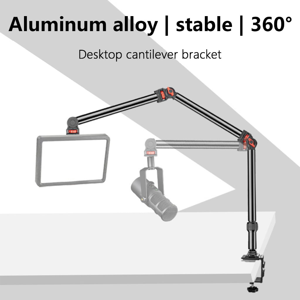 JZROCKER Heavy Duty Microphones Desk Arm for Broadcasters Adjustable Clamp and Angle