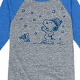 thumbnail image 3 of Peanuts - Snow Snoopy And Woodstock - Toddler & Youth Raglan Graphic T-Shirt, 3 of 5
