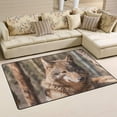 thumbnail image 2 of SKYSONIC Lightweight Soft Area Rugs Wolf Hiding Near The Tree Floor Mat Doormat for for Rooms Entrance Hardwood Floor Living Room Nursery Rugs, 31x20 inch, 2 of 6