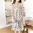 thumbnail image 5 of Camisones con estampado de corazón para mujer, ropa de dormir, camisón de seda de leche, vestidos de lencería, ropa de casa para el hogar, 5 of 5