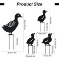 thumbnail image 2 of Paquete de 4 estacas de jardín con silueta de animal, adornos de jardín huecos, estatuas de pato de metal hueco para decoración de jardín de césped (negro) JAMW Sencillez, 2 of 5