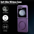 thumbnail image 2 of Magnetic for Samsung Galaxy Z Flip 5 Case,Soft Silicone Camera Protection Samsung Z Flip 5 Case with HD Screen Protector,Slim Strong Magnetic Z Flip 5 Case with Soft HD Clear Film,Purple, 2 of 11