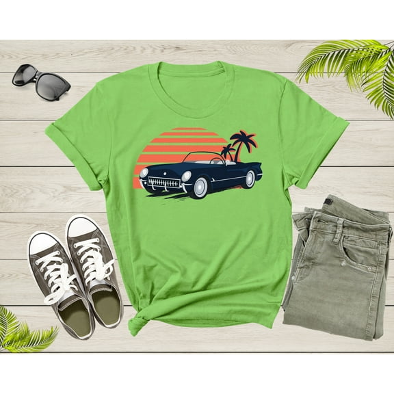 Classic American Muscle Car Graphic Gift For Men Women Kids T-Shirt Vintage Old Car Lover T Shirt for Boys Girls Teens Summer Tshirt