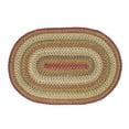 thumbnail image 5 of 4x6' Oval Jute Braided Rugs, Mustard Seed Red & Green, Suitable for Kitchen, Living Room, Bedroom, Vintage Area Rug, Colorful Jute Braided Rug for Entryway. Country & Primitive Reversible Rug, 5 of 5