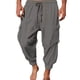 thumbnail image 2 of Pantalones deportivos de color liso para hombre, holgados, con cordones y pierna roscada, cargo, de longitud hasta el tobillo, 2 of 5