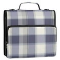 thumbnail image 2 of ALAZA Zipper Binder Checkered Plaid-a3 3 Ring Trapper Keeper File Folder Organizer Bag, 2 of 8