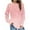 Pink, variant on Aofany Casual Womens Sweatshirts Crewneck Long Sleeve Tops Oversized Pullover Sweatshirt for Women