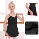 thumbnail image 1 of Herrnalise Body de manga corta para bebés niños Ropa de baile para niñas bebés Ropa de entrenamiento de verano sin mangas Ballet Equipo abierto Ropa de actuación de una pieza Conjunto de falda con, 1 of 3
