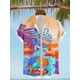thumbnail image 3 of Son las 5 en punto en algún lugar Camisa hawaiana con estampado 3D de loro para hombre, camisa de playa de verano con botones y manga corta, ropa de vacaciones, 3 of 5