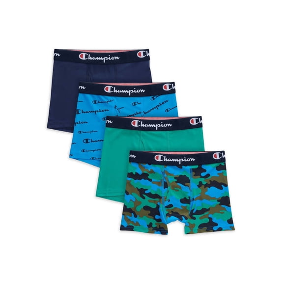 Champion Boys' Everyday Active Stretch Boxer Briefs, 4-Pack