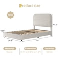 thumbnail image 3 of 4 EVER WINNER Twin Size Bed Frame,Cloud Boucle Upholstered Platform Bed Frame with Headboard, Soft Rounded Corners, No Box Spring Required, Non-Slip and Noise-Free, Easy Assembly, White, 3 of 9