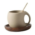 thumbnail image 3 of DOLITY Ceramic Coffee Mug 250ml Coffee Cup for Restaurant Family Afternoon Tea Time with Saucer, 3 of 9
