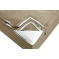 thumbnail image 3 of Grace Linen Zipper Fitted Sheet Full XL Size(54X80) - Includes 2 Zip On Sheets +1 Bottom Fitted Base - Fit's 8” In Deep Pocket - Beige Color, 3 of 8