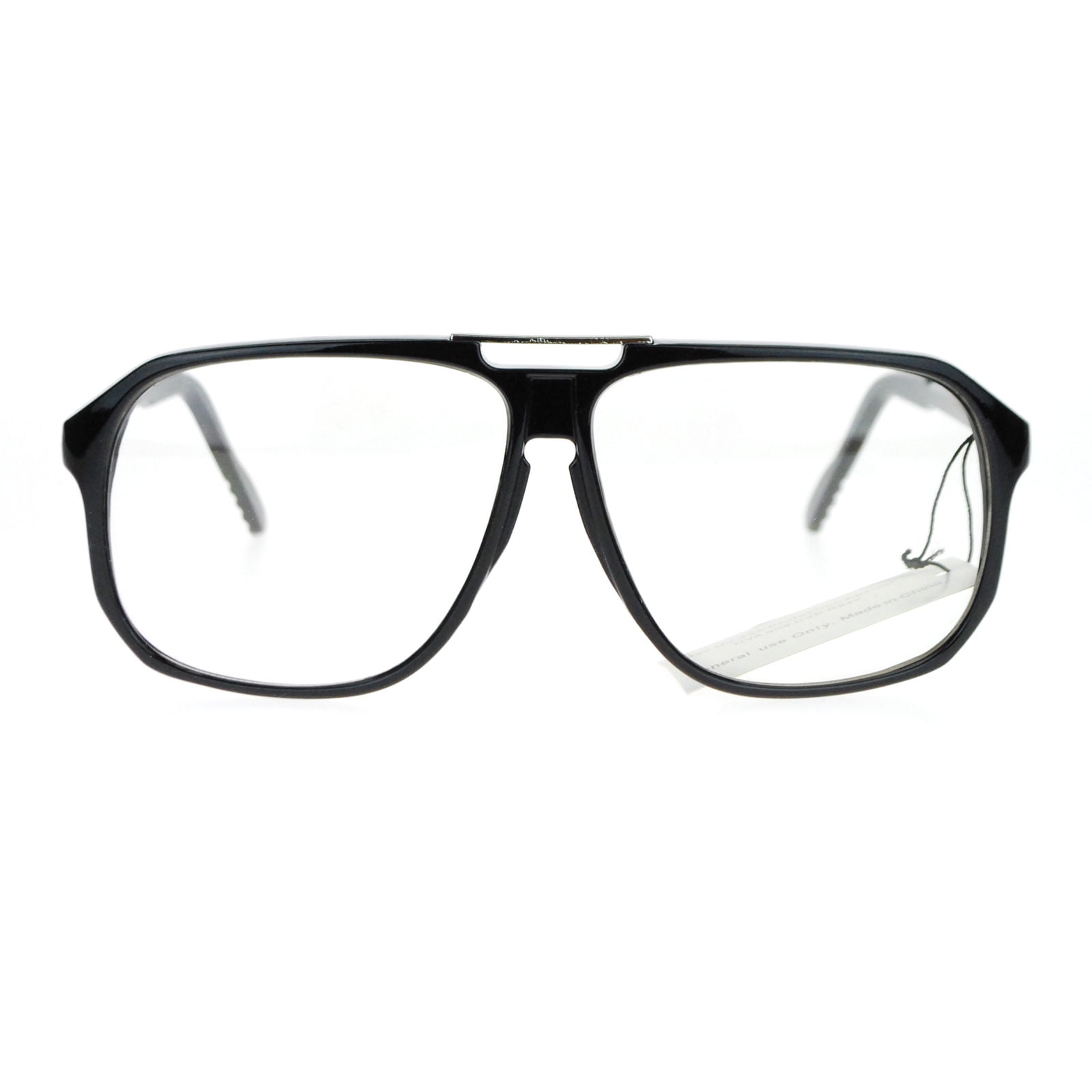 Fashion Retro Unisex Men WoMen Clear Lens Nerd Geek Glasses Eyewear Sl Black c p 