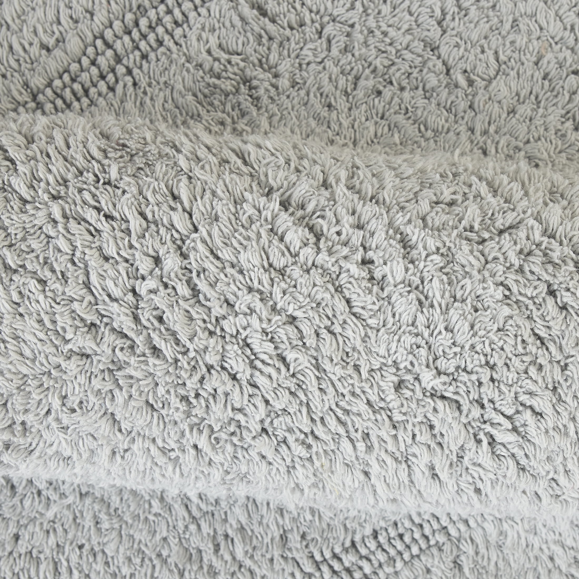 Better Homes & Gardens Cotton Reversible Bath Rug, 17 x 24 in, Soft Silver