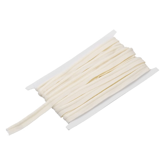 Piping Cord Trim 6 Yards 5/8 Inch Piping Tape for Sewing DIY Crafting Fabric Edge Trim Rice White