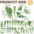 thumbnail image 2 of 12 hojas de hermosas hojas de hiedra verde y enredaderas, pegatinas de transferencia para frotar, plantas verdes, pegatinas decorativas para ventanas., 2 of 7