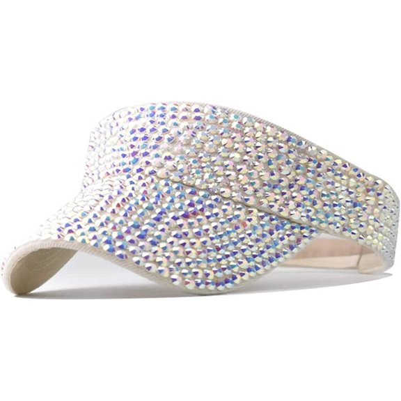 LINLIN Baseball Hats Cap, Women Sport Sun Visor Hats Rhinestone Golf Tennis Headband Cap Sports Adjustable Baseball Visor Cap