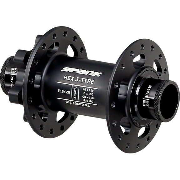 Spank SPANK HEX Front Hubs 32H 15/20mm Non-boost Black