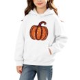 thumbnail image 3 of MKOSPLRT 3-14 Years Girls' Halloween Hoodie Kids Halloween Light Fleece Sweatshirts Spooky Season Graphic Pullover Tops with Pocket, 3 of 10