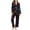 Black-C, variant on Lovzfmll Pajama Set for Women, Valentine's Day Print Long Sleeve Set, Collared Casual Top and Pants, Comfortable Home Sleepwear Pink-A, S