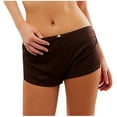 thumbnail image 5 of Ashirexll Plus Size Underwear for Women, Ladies Underwear Panties, Fashion Solid Color Low Waist Split Rose Mini Shorts Leggings, 5 of 6
