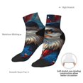 thumbnail image 4 of Goofa Surreal Bald Eagle Gentleman Pattern Non Slip Socks with Grips for Elderly, Crew Socks Yoga Hospital Socks Cushioned Sole Gripper Socks for Men Women, 4 of 5